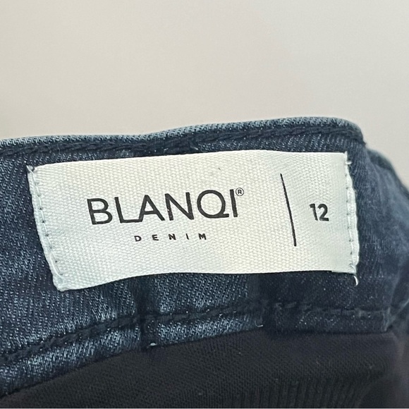 Blanqi 12 Maternity Skinny Fit Full Belly Panel Jeans 0548 Dark Wash stretchy - Picture 8 of 10